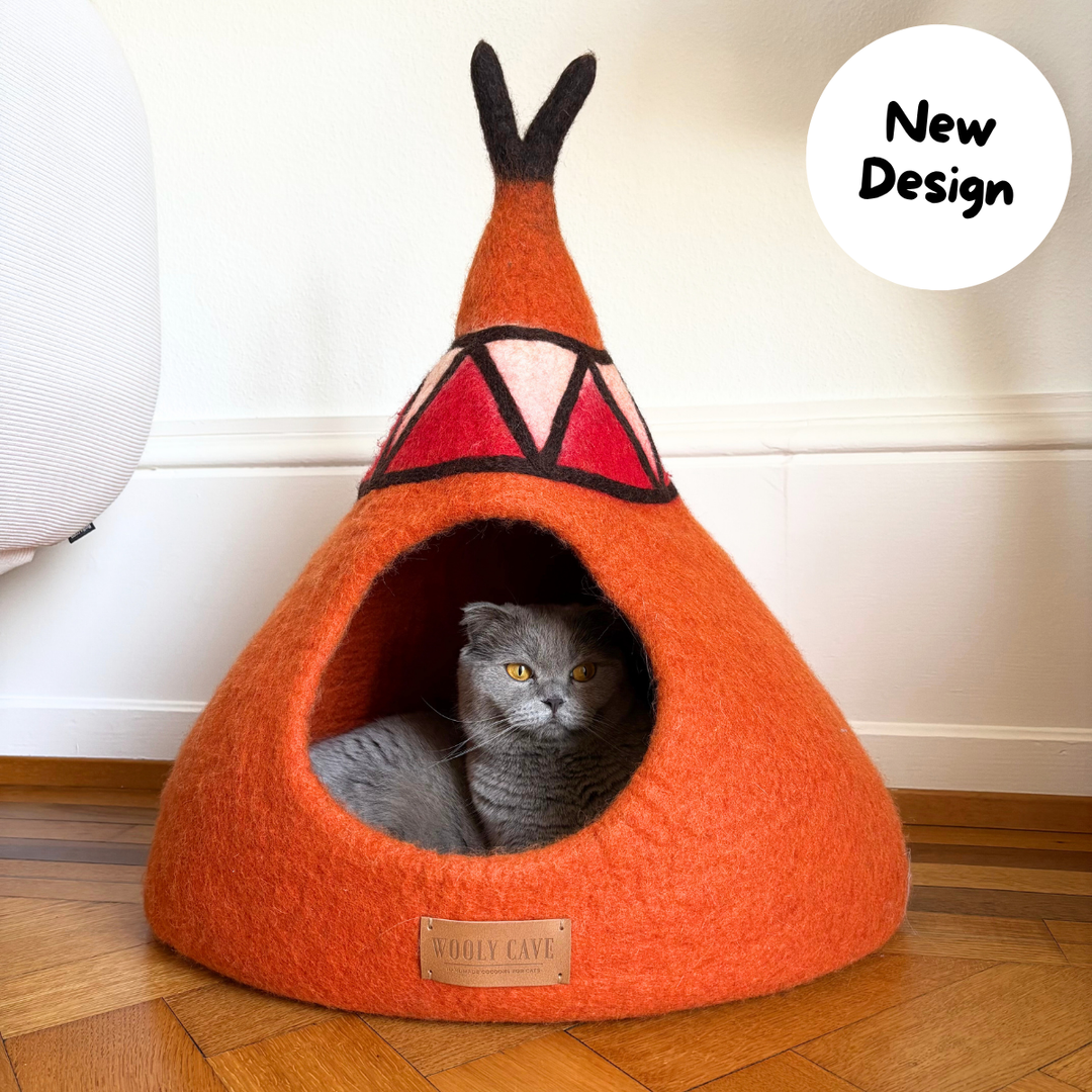 Cat cave Teepee collection Cat bed Woolycave